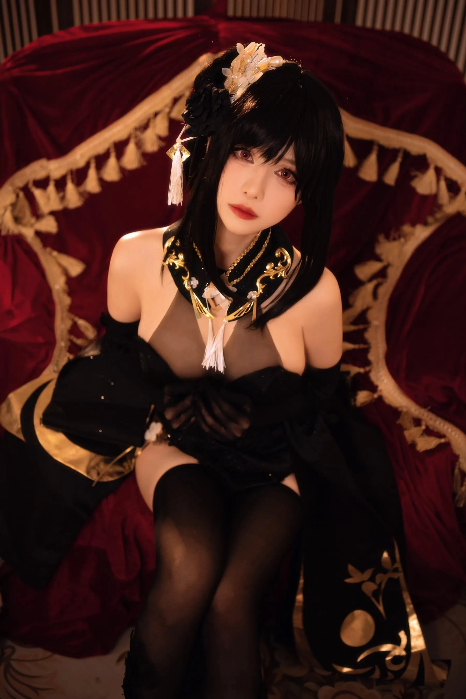 shika小鹿鹿 – NO.92 碧蓝航线镇海 奇奢花苑 [28P]插图9